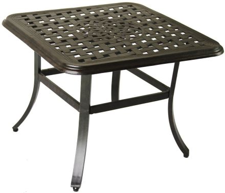 Cast Aluminum Outdoor Patio Series 5000 24" Square End Table Table - Antique Bronze Finish