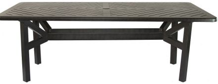 Cast Aluminum Outdoor Patio Series 4000 44" x 102" Rectangle Dining Table - Anitque Bronze Finish