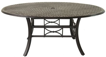 Outdoor Patio 71" Round Table Series 5000 - Antique Bronze Finish