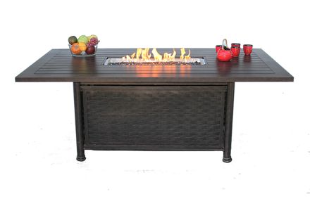 Outdoor Patio 41x71 Rectangle Dining Fire Table - Series 4000