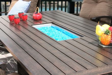 OUTDOOR PATIO 47x90 Rectangle Dining Fire Table - Series 4000