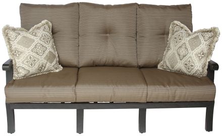 Barbados Cushion Aluminum Outdoor Patio Sofa With Cushion - Antique Bronze