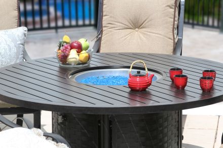 OUTDOOR PATIO 60 Round Dining Fire Table - Series 4000